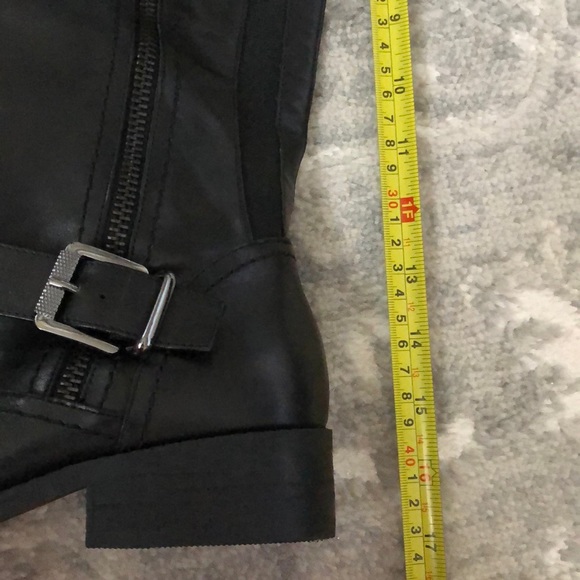 New Marc Fisher Glimmer WIDE CALF Black Riding Knee High Boots Genuine Leather - Picture 14 of 15